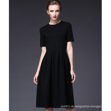 2016 neue Ankunft Frühling europäischen Stil Vintage Black Dress